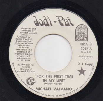 MICHAEL VALVANO - FOR THE FIRST TIME IN MY LIFE