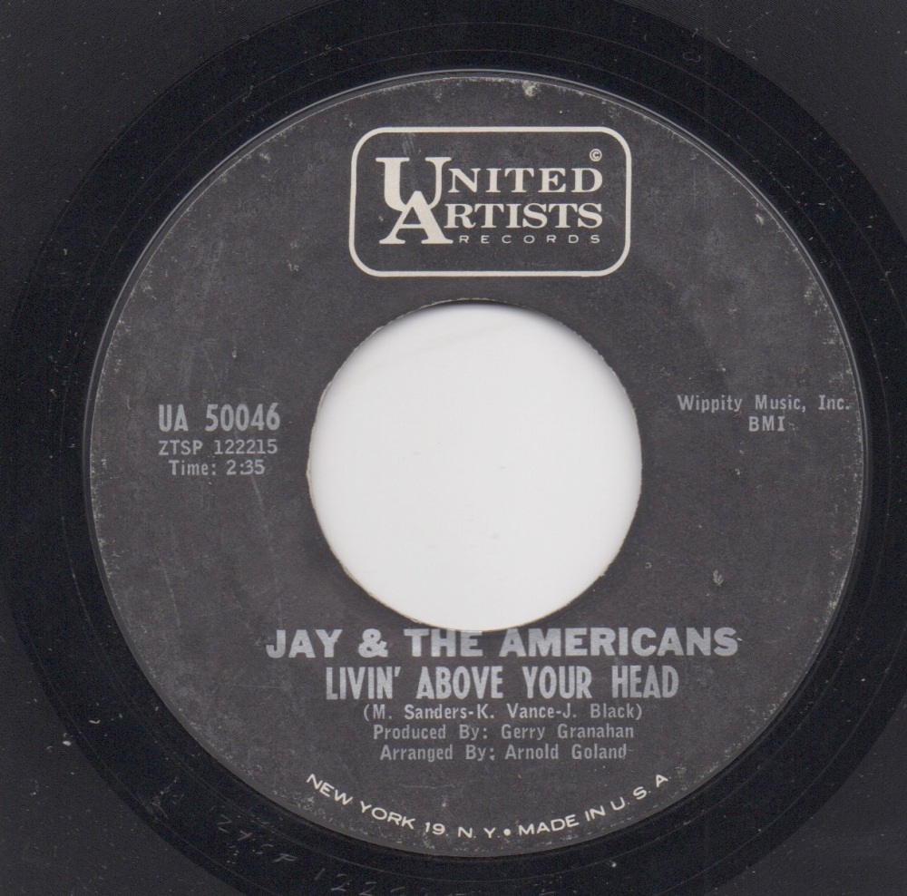 JAY & THE AMERICANS - LIVIN' ABOVE YOUR HEAD