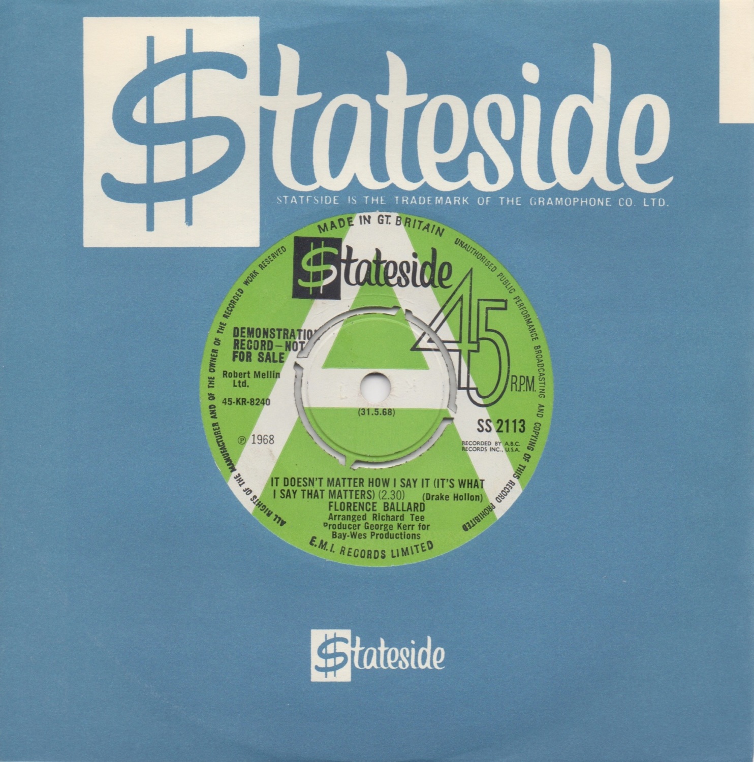 FLORENCE BALLARD IT DOESN T MATTER HOW I SAY IT IT S WHAT I SAY THAT