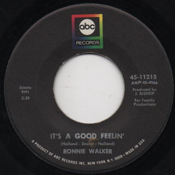 RONNIE WALKER - IT'S A GOOD FEELIN'