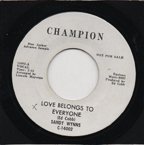 SANDY WYNNS - LOVE BELONGS TO EVERYONE