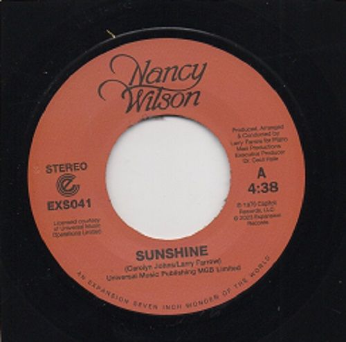 NANCY WILSON - SUNSHINE / THE END OF OUR LOVE