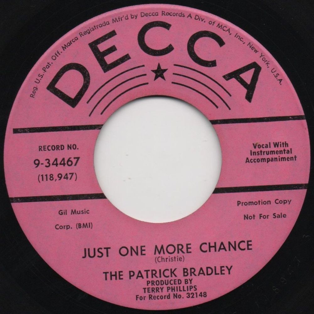 PATRICK BRADLEY - JUST ONE MORE CHANCE