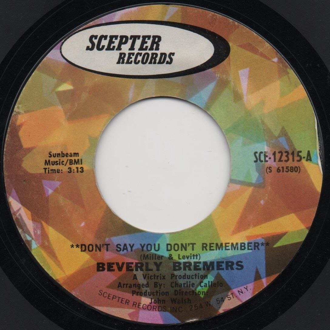 BEVERLY BREMERS - DON'T SAY YOU DON'T REMEMBER