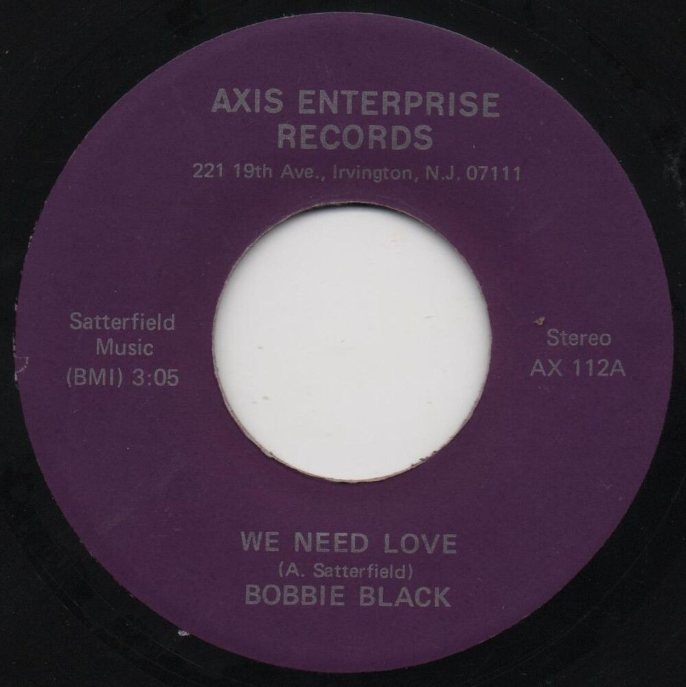 BOBBY BLACK - WE NEED LOVE