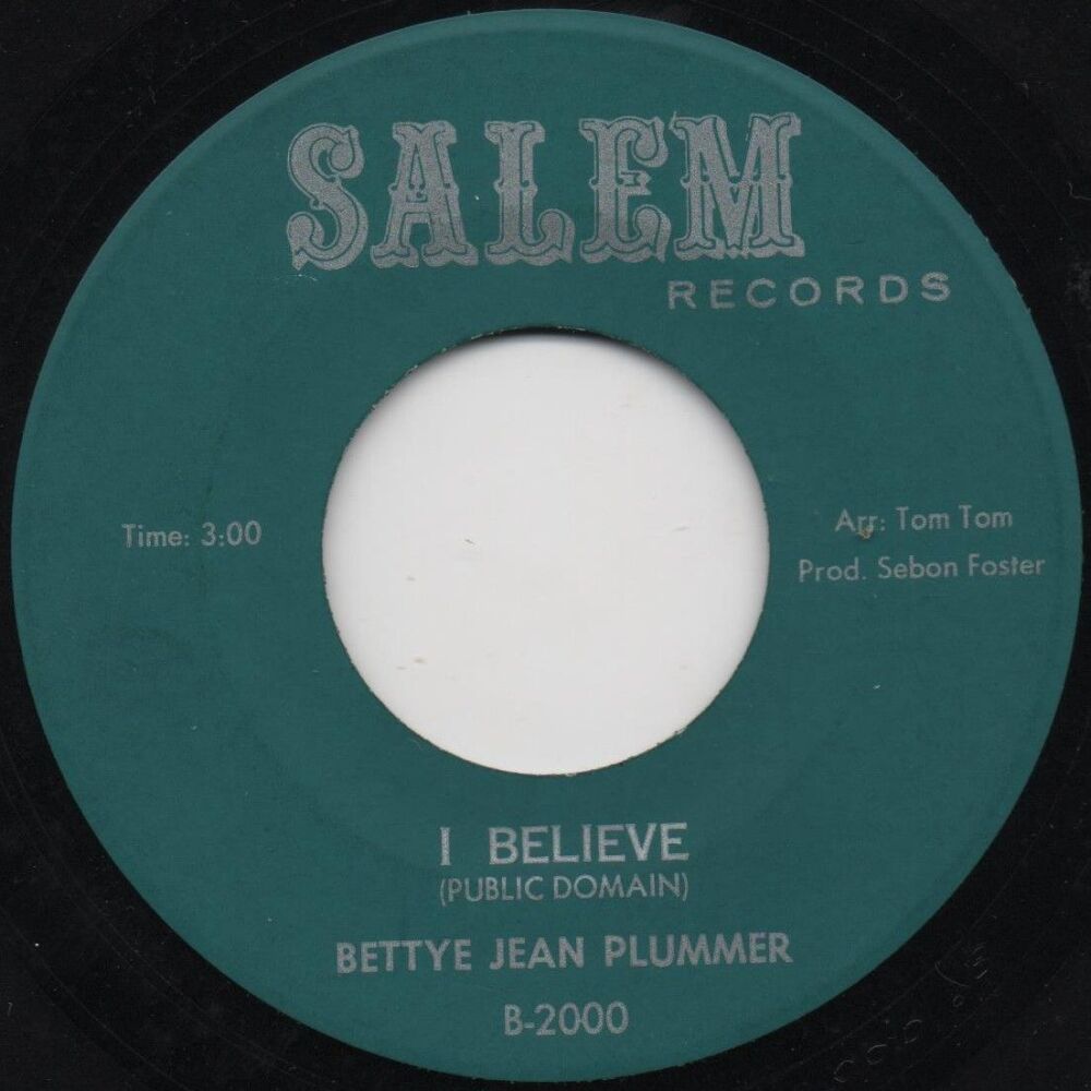 BETTYE JEAN PLUMMER - I BELIEVE