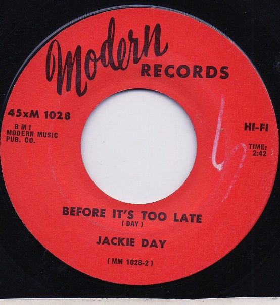 JACKIE DAY - BEFORE IT'S TOO LATE