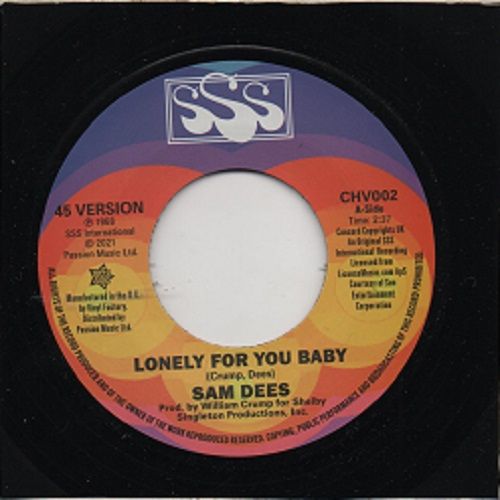 SAM DEES - LONELY FOR YOU BABY