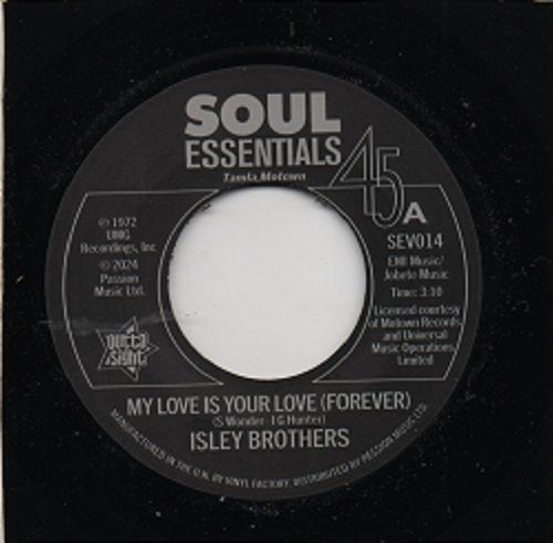 ISLEY BROTHERS - MY LOVE IS YOUR LOVE (FOREVER) / TELL ME ITS JUST A RUMOUR