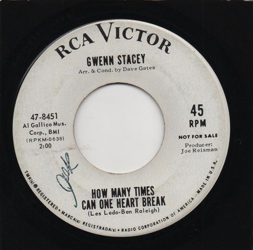 GWENN STACEY - HOW MANY TIMES CAN ONE HEARTBREAK / LONELY GIRL