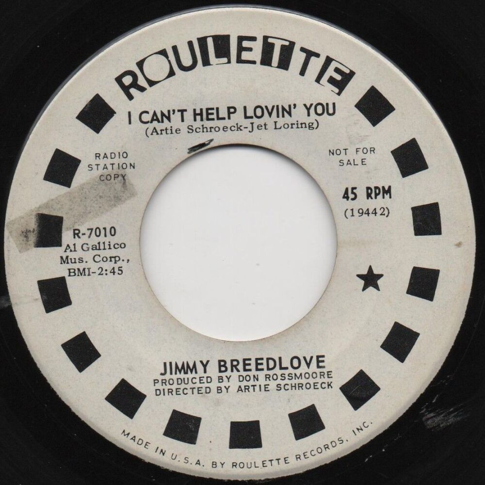 JIMMY BREEDLOVE - I CAN'T LOVIN YOU
