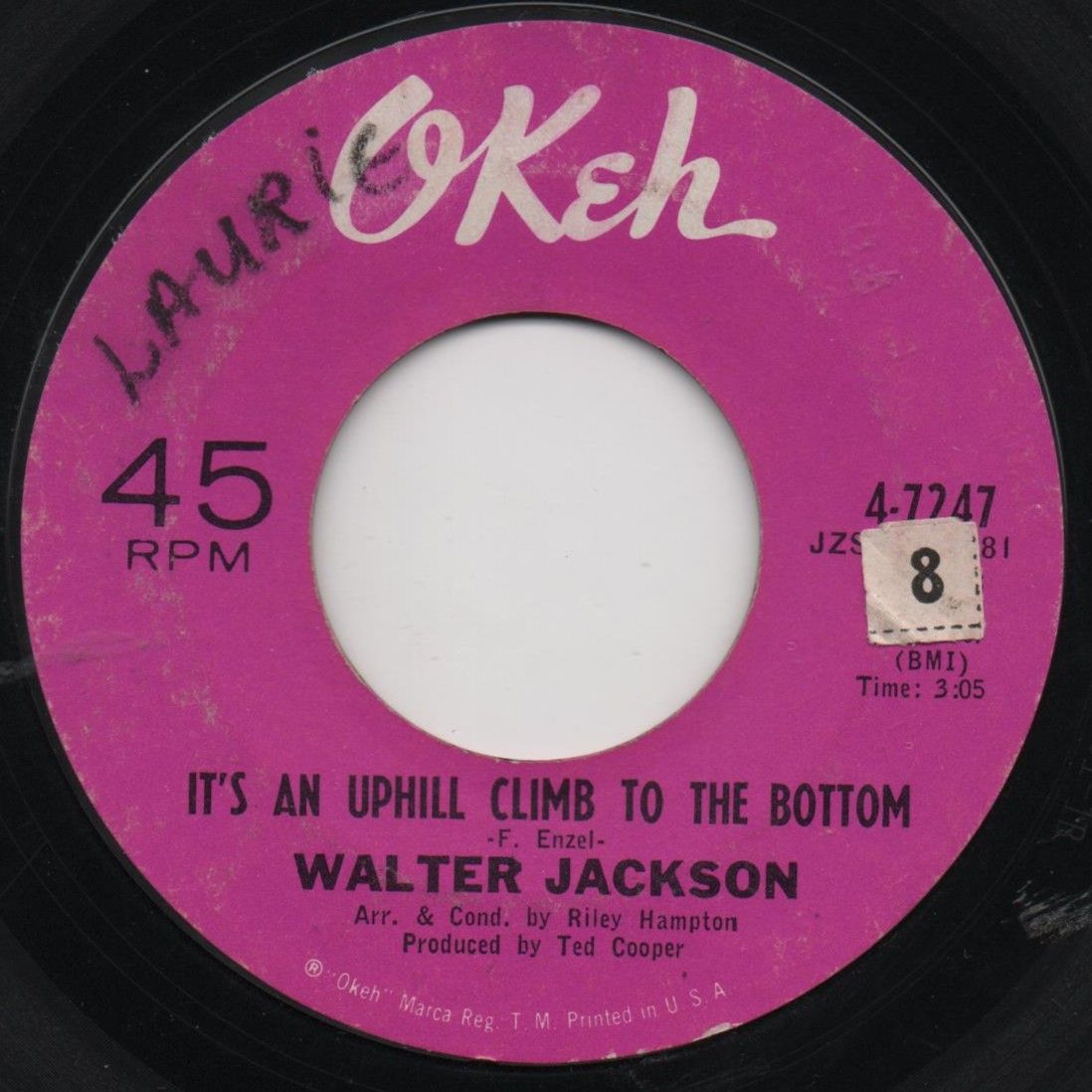 WALTER JACKSON - IT'S AN UPHILL CLIMB TO THE BOTTOM