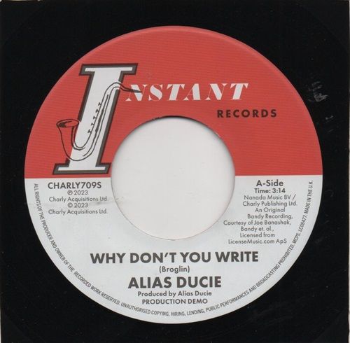 ALIAS DUCIE - WHY DON'T YOU WRITE / LEE BATES - WHY DON'T YOU WRITE