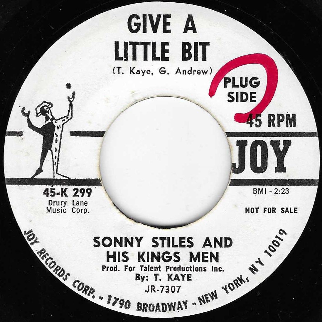 SONNY STILES AND HIS KING'S MEN - GIVE A LITTLE BIT