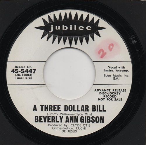 BEVERLY ANN GIBSON - A THREE DOLLAR BILL / DO THE MONKEY