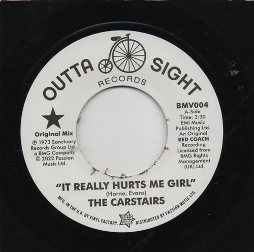 CARSTAIRS - IT REALLY HURTS ME GIRL (ORIGINAL MIX) / IT REALLY HURTS ME GIRL (TOM MOULTON MIX)