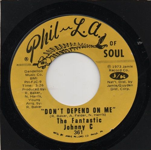 FANTASTIC JOHNNY C - DON'T DEPEND ON ME / WAITIN' FOR THE RAIN