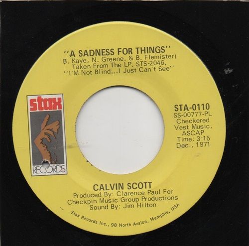 CALVIN SCOTT - A SADNESS FOR THINGS