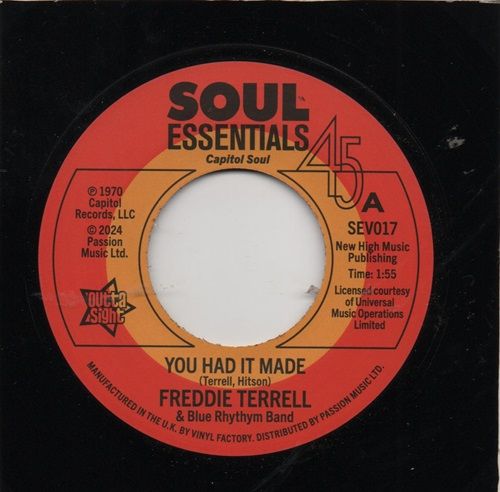 FREDDIE TERRELL - YOU HAD IT MADE / CHARLES WILLIAMS - STANDING IN THE WAY