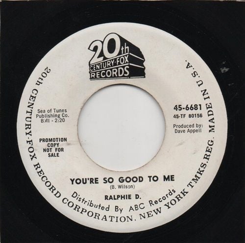 RALPHIE D. - YOU'RE SO GOOD TO ME / BEAUTIFUL THING