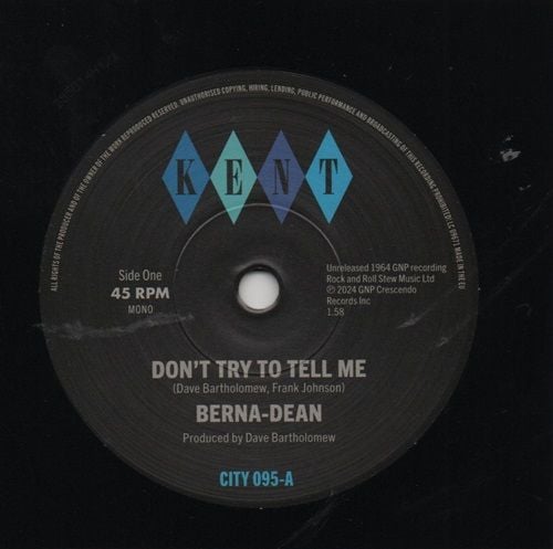 BERNA-DEAN - DON'T TRY TO TELL ME / LAUGHING ON THE OUTSIDE