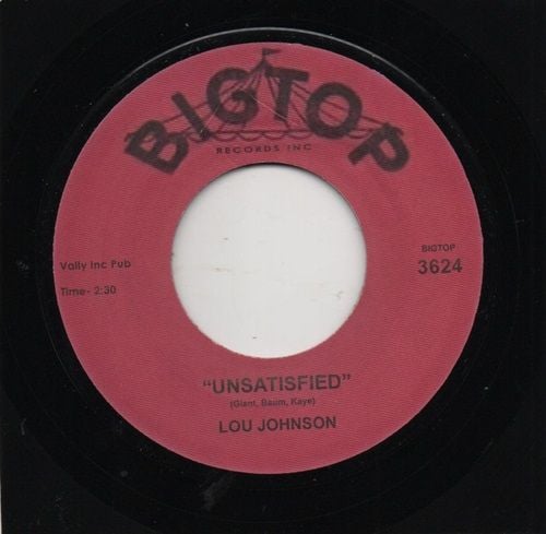 LOU JOHNSON - UNSATISFIED / THE PANIC IS ON