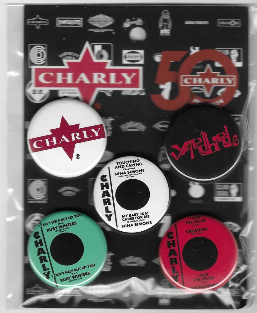 CHARLY RECORDS PIN BADGES