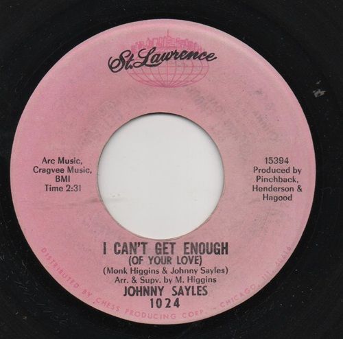 JOHNNY SAYLES - I CAN'T GET ENOUGH (OF YOUR LOVE)