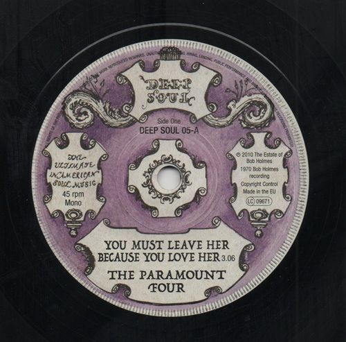 PARAMOUNT FOUR - YOU MUST LEAVE HER BECAUSE YOU LOVE HER / JEANETTE JONES - WHAT HAVE YOU GOT TO GAIN BY LOSING ME