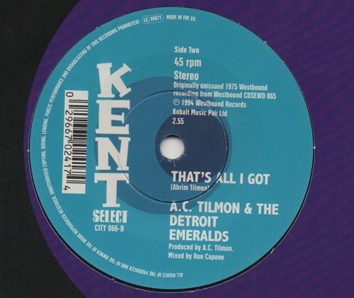 UNIQUE BLEND / A.C.TILMON & DETROIT EMERALDS - GONNA SPREAD THE NEWS / THAT'S ALL I GOT