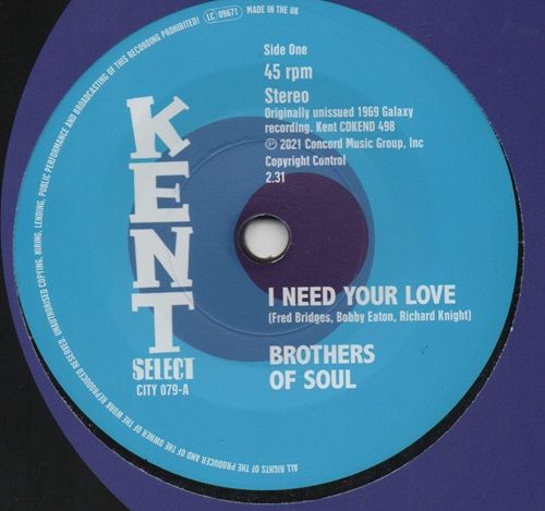 BROTHERS OF SOUL - I NEED YOUR LOVE