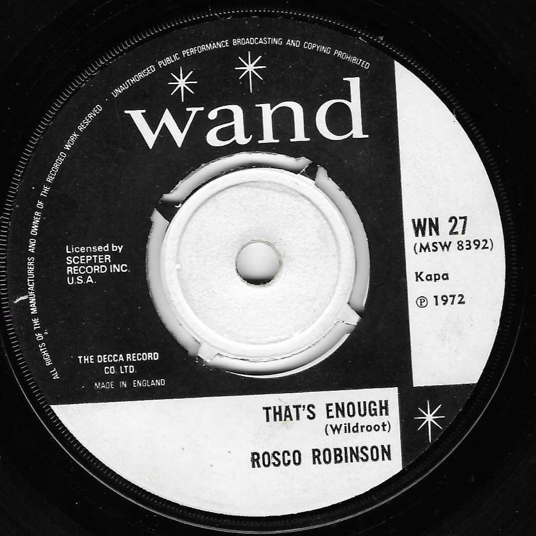ROSCO ROBINSON - THAT'S ENOUGH