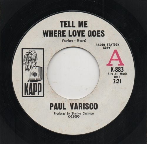 PAUL VARISCO - TELL ME WHERE LOVE GOES / SWEET LORENE