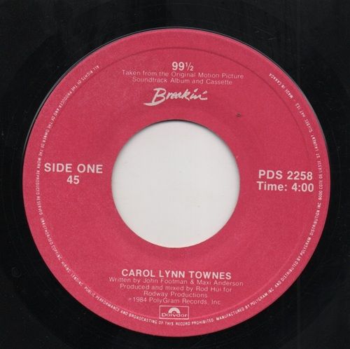 CAROL LYNN TOWNES - 99 1/2 / CHRIS "THE GLOVE" TAYLOR & DAVID STORRS - RECKLESS