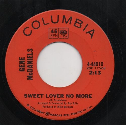 GENE McDANIELS - SWEET LOVER NO MORE / TOUCH OF YOUR LIPS