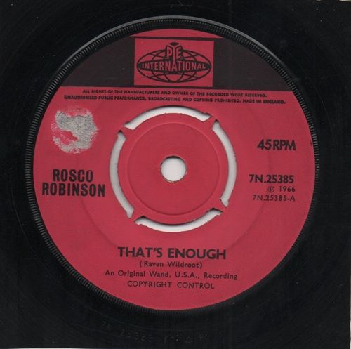 ROSCO ROBINSON - THAT'S ENOUGH