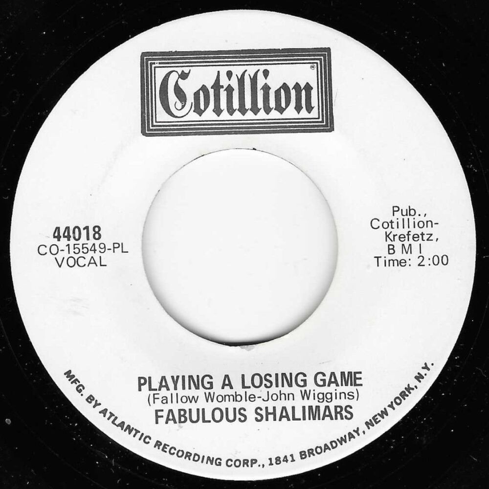 FABULOUS SHALIMARS - PLAYING A LOSING GAME