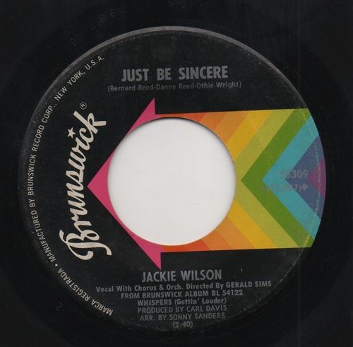 JACKIE WILSON - I DONT WANT TO LOSE YOU / JUST BE SINCERE