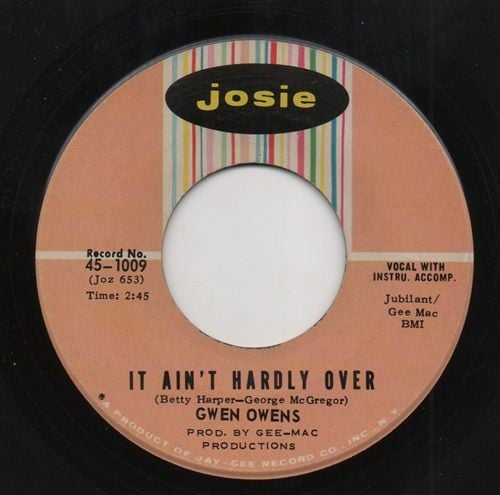 GWEN OWENS - IT AIN'T HARDLY OVER