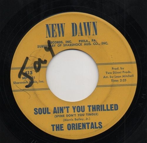 THE ORIENTALS - SOUL AIN'T YOU THRILLED