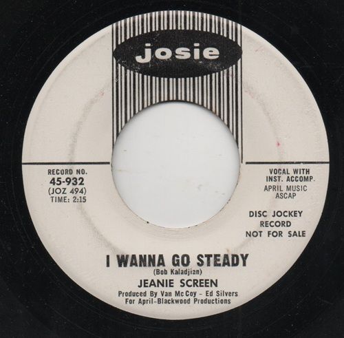 JEANIE SCREEN - WHILE THE LOVIN' IS GOOD / I WANNA GO STEADY PROMO