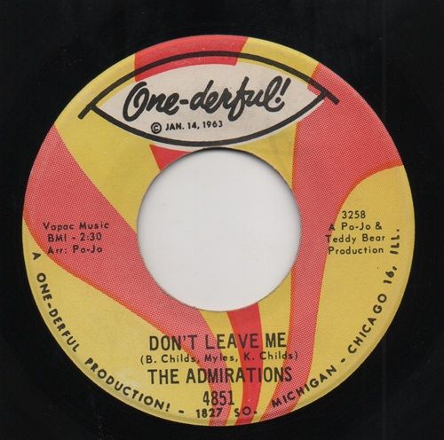 ADMIRATIONS - DON'T LEAVE ME / ALL FOR YOU