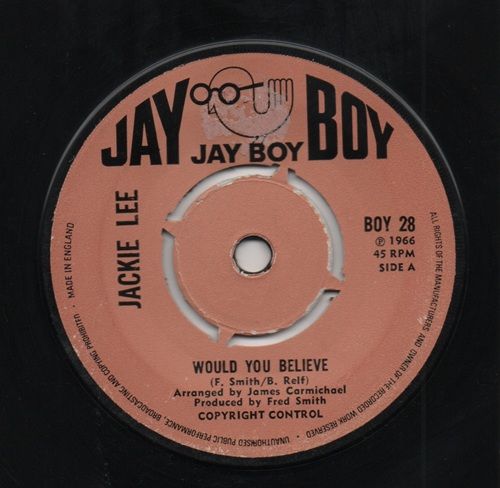 JACKIE LEE - WOULD YOU BELIEVE / YOU'RE EVERYTHING