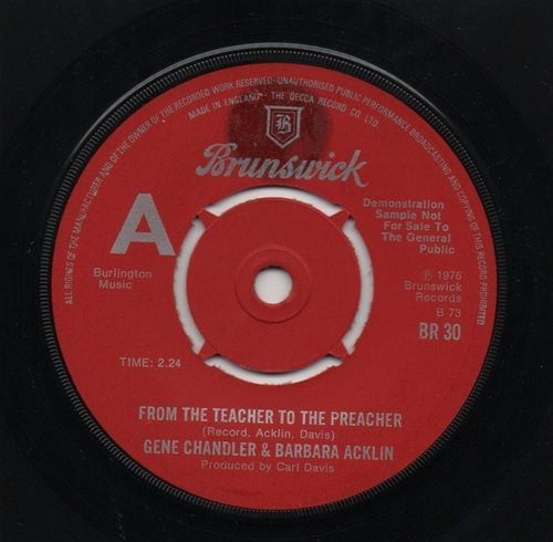 GENE CHANDLER & BARBARA ACKLIN - FROM THE TEACHER TO THE PREACHER / LITTLE GREEN APPLES
