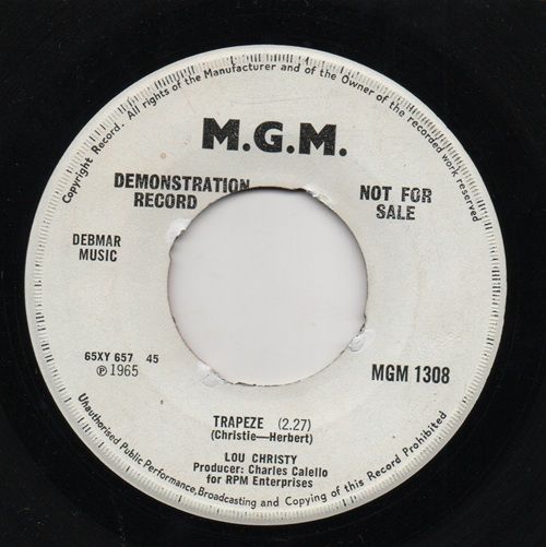 LOU CHRISTY - TRAPEZE / RHAPSODY IN THE RAIN