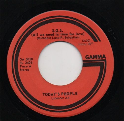 TODAYS PEOPLE - S.O.S. (ALL WE NEED IS THE TIME FOR LOVE) / SHE LOVES ME
