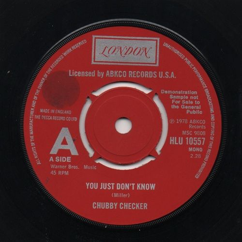 CHUBBY CHECKER - YOU JUST DONT KNOW / TWO HEARTS MAKE ONE LOVE