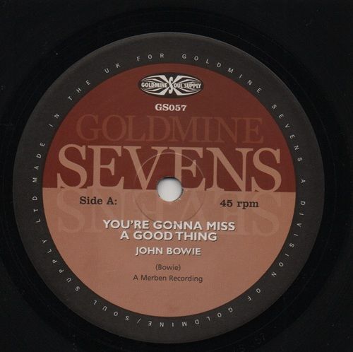 JOHN BOWIE - YOURE GONNA MISS A GOOD THING / THE NOMADS - SOMETHINGS BAD