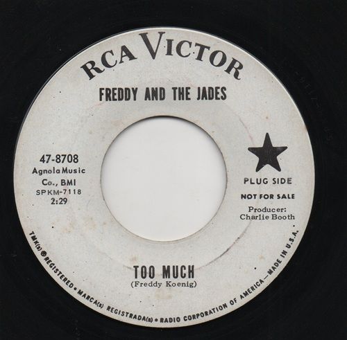 FREDDY AND THE JADES - TOO MUCH / SEARCHING FOR LOVE