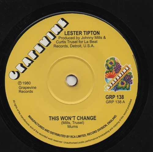LESTER TIPTON - THIS WON'T CHANGE / THE MASQUERADERS - HOW